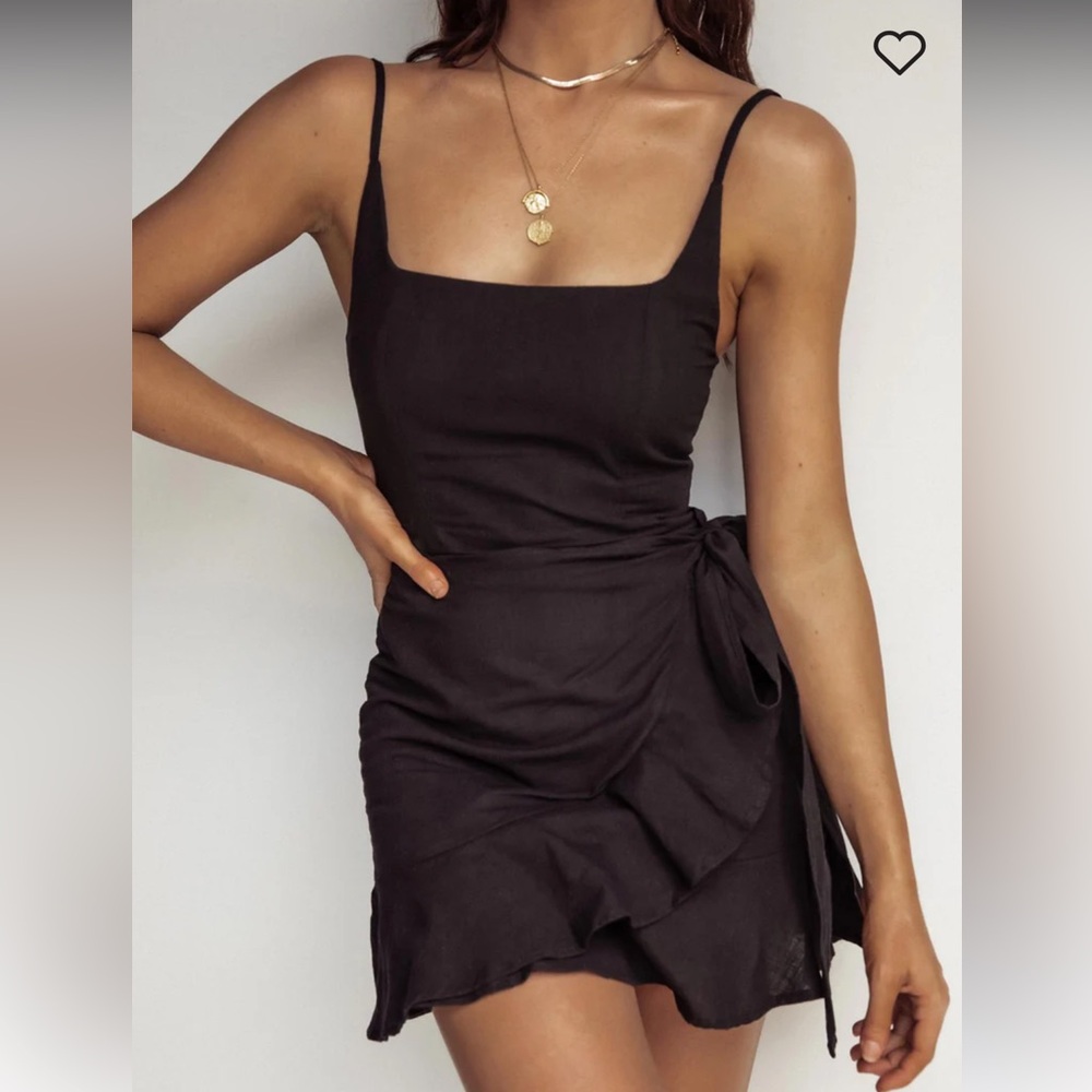 Princess Polly Love Lane Black Mini Dress